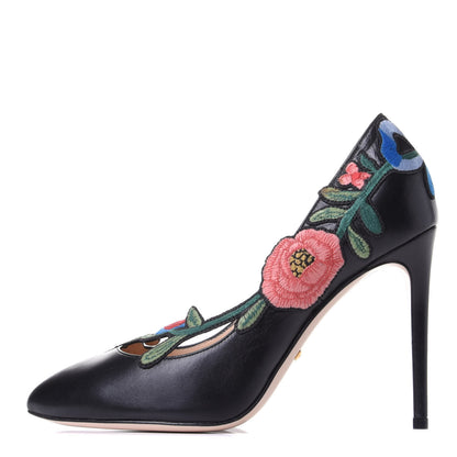 Gucci Calfskin Ophelia High Heel Pumps 38.5 Black 1 of 11