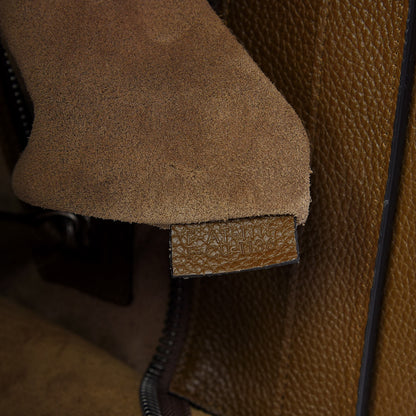 Celine Drummed Calfskin Mini Luggage Camel 8 of 9