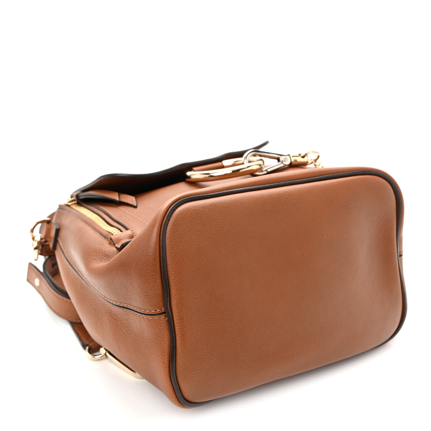 Suede Calfskin Medium Faye Backpack Tan