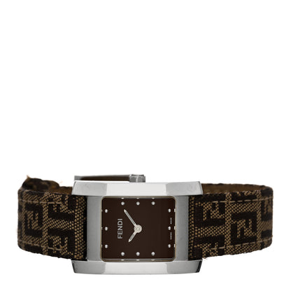 Fendi Stainless Steel Canvas 22mm Quartz Watch Black 2 of 5