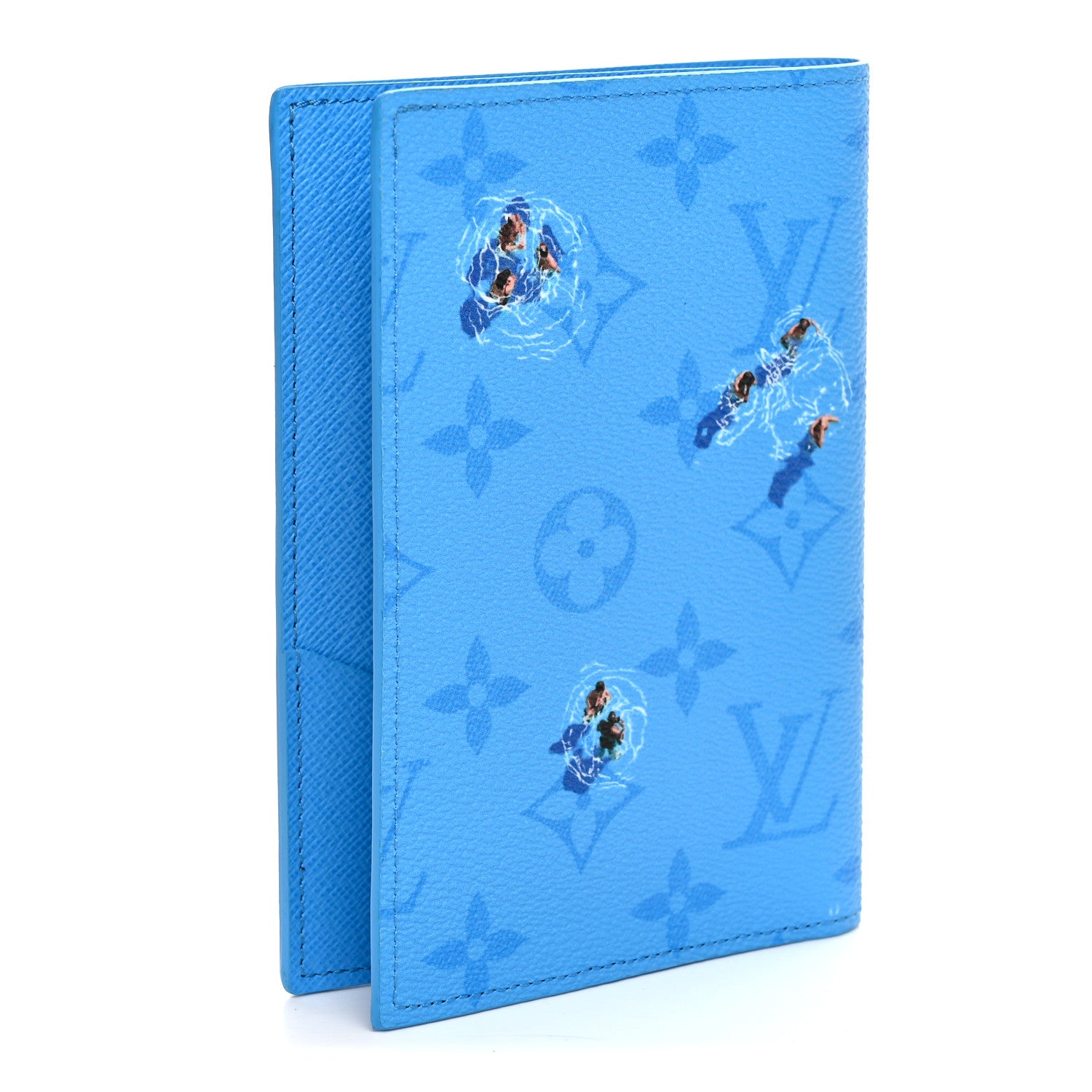 Louis Vuitton Monogram Sports Passport Cover Pool Blue 3 of 7