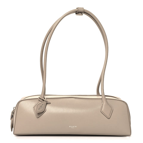 Shiny Goatskin Medium Le Teckel Bag Grege