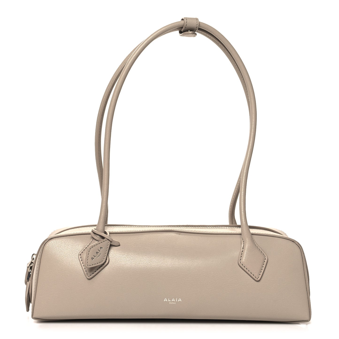 Shiny Goatskin Medium Le Teckel Bag Grege