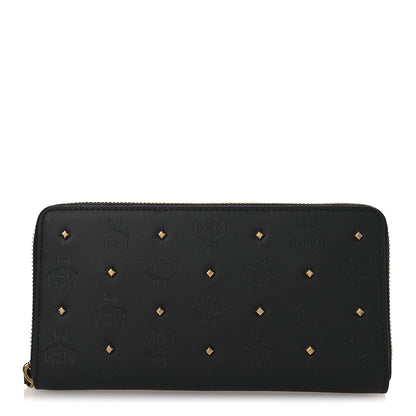 MCM Odeon Studded Large Zip Around Wallet  Black 1 of 8