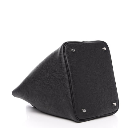 Hermes Taurillon Clemence Picotin Lock 22 MM Black 3 of 10