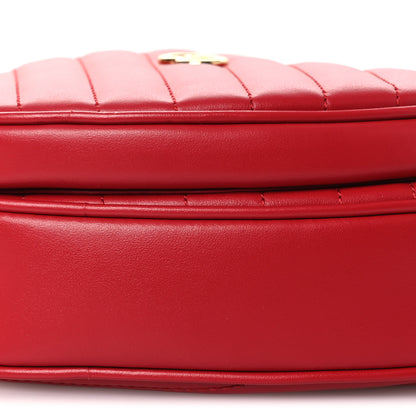 Gucci Calfskin Matelasse Diagonal Mini Interlocking G Heart Shoulder Bag Hibiscus Red 10 of 10