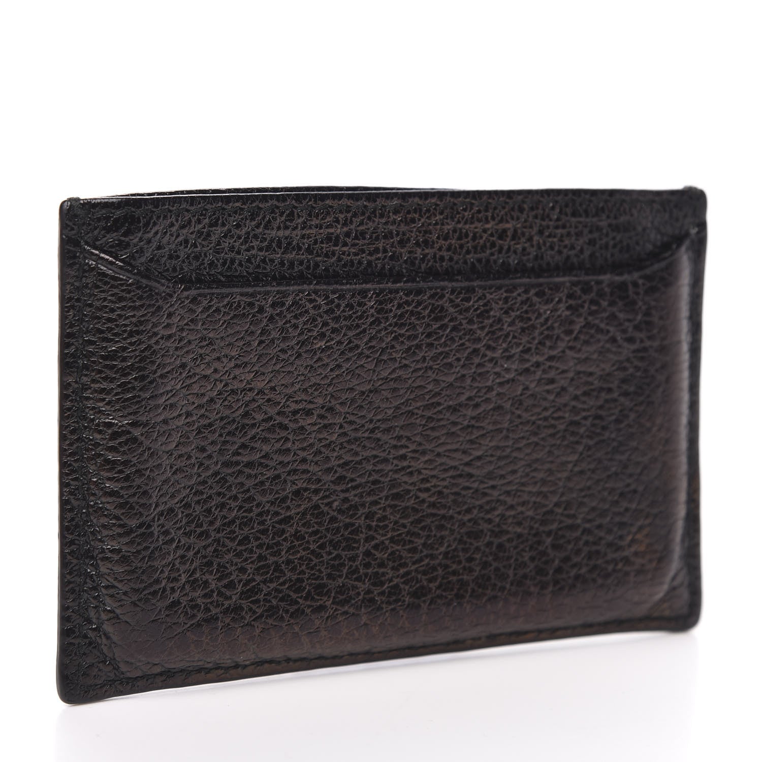 Miu Miu Goatskin Madras Card Case Black 3 of 8