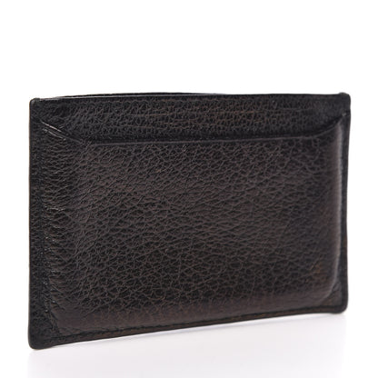 Miu Miu Goatskin Madras Card Case Black 3 of 8