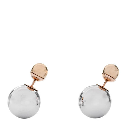 Christian Dior Mise En Dior Tribal Earrings Silver Gold 1 of 4
