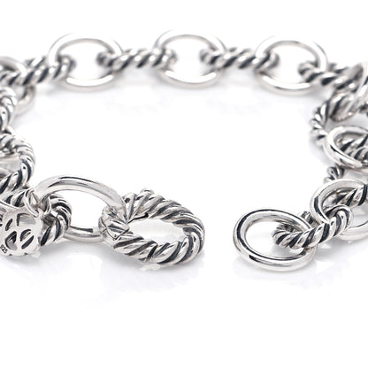 David Yurman Sterling Silver 10mm Medium Oval Link Bracelet 4 of 6