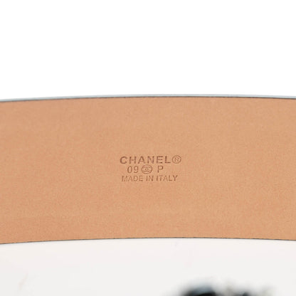 Chanel Patent Gripoix Poured Glass Buckle Belt 85 34 Black 8 of 9
