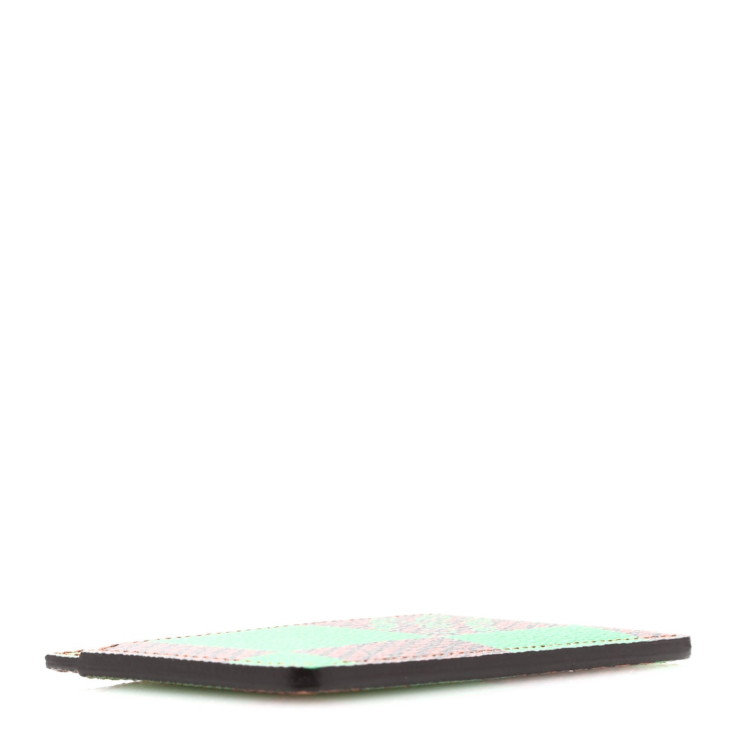Damier Pop Porte Cartes Simple Card Holder Green