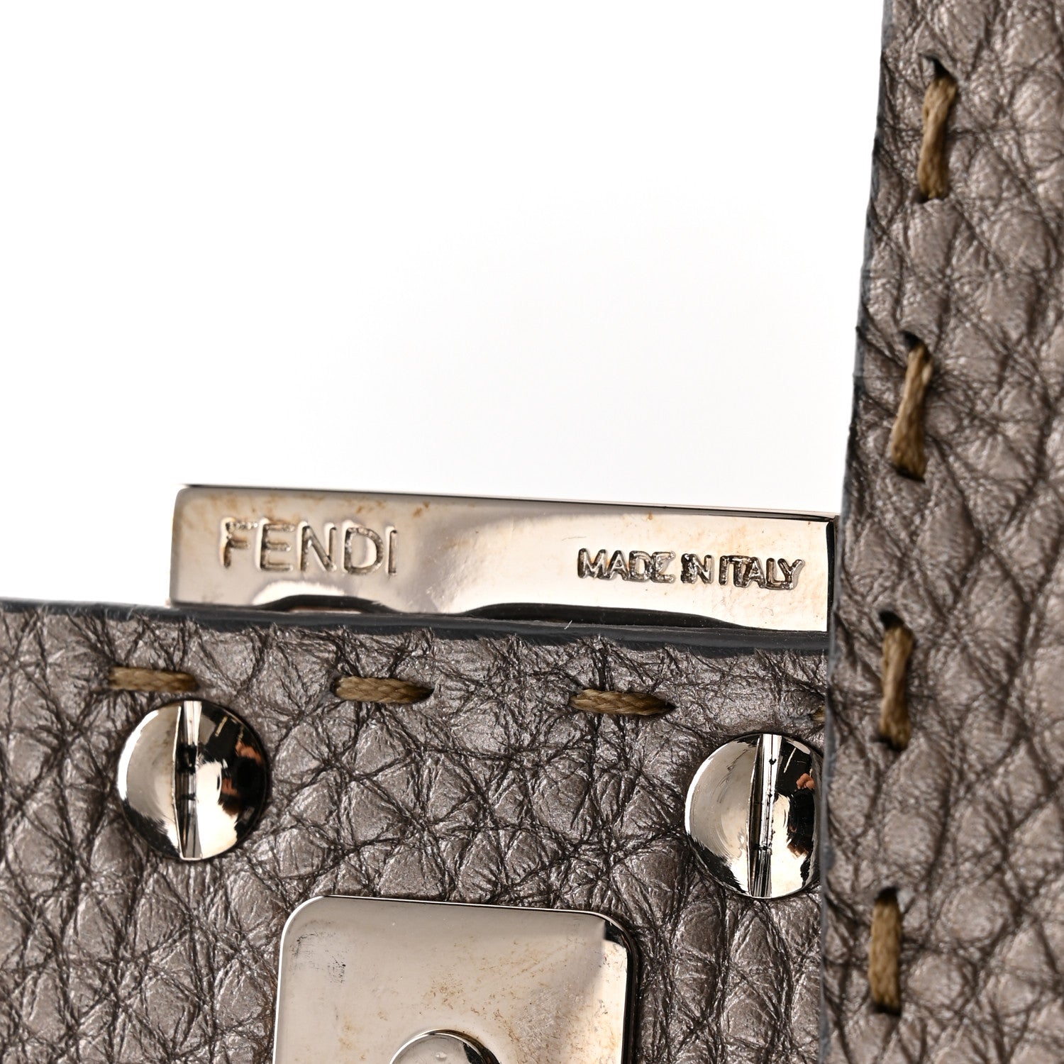 Fendi Cuoio Romano Selleria Baguette Peltro 7 of 10