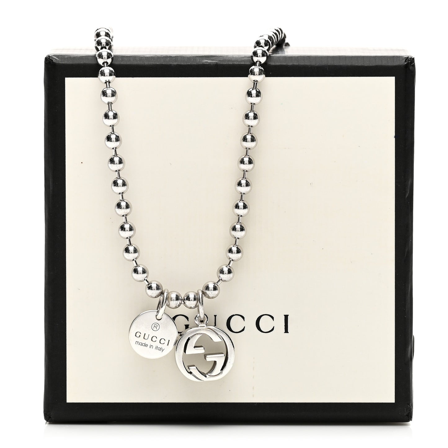 Sterling Silver Interlocking G Pendant Necklace