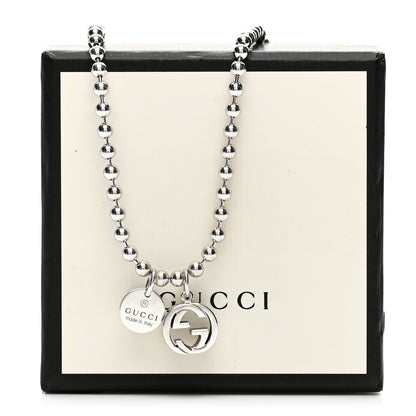 Gucci Sterling Silver Interlocking G Pendant Necklace 6 of 6