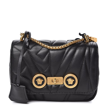 Versace Nappa Quilted Icon Small Crossbody Bag Black 2 of 11
