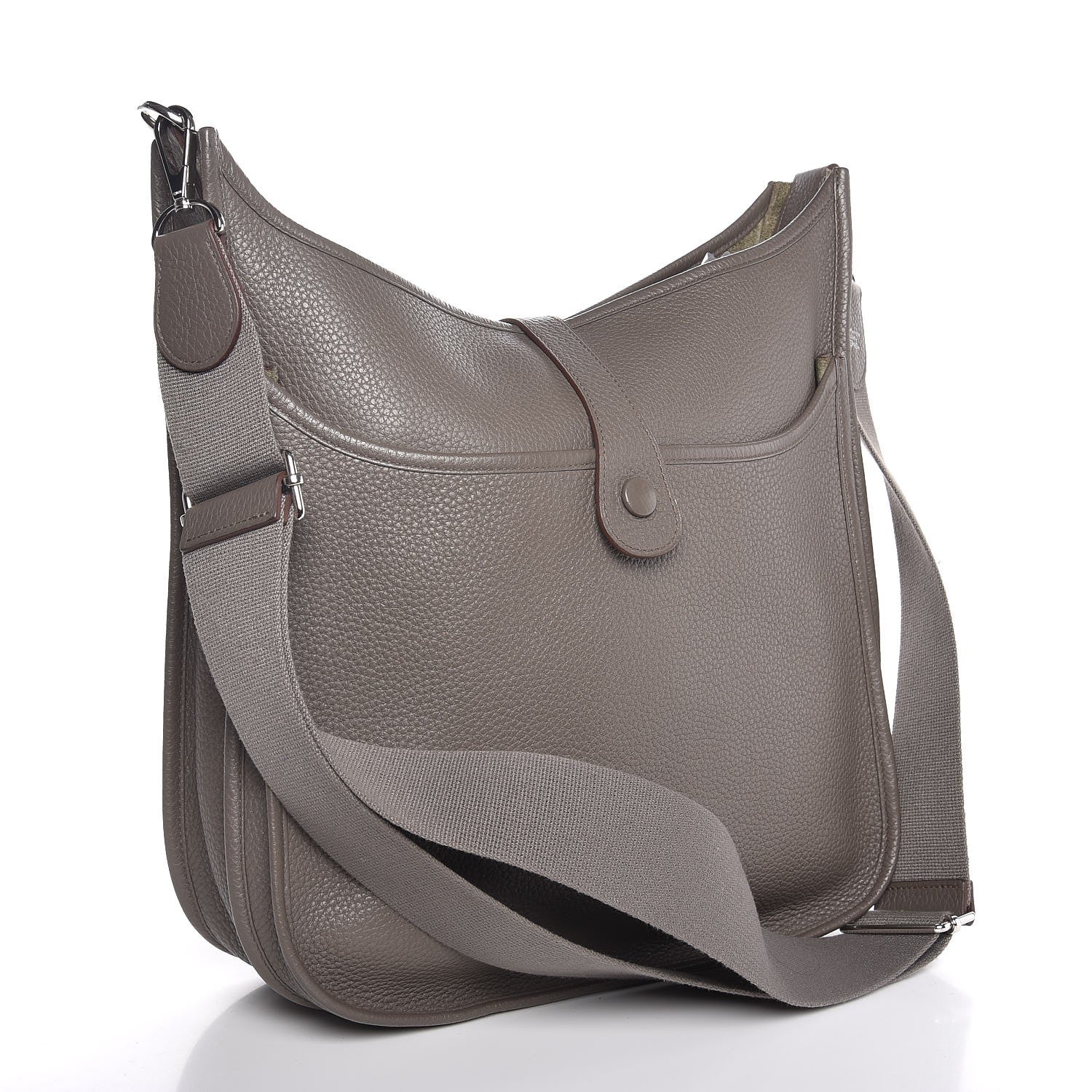 Hermes Taurillon Clemence Evelyne III GM Etain 3 of 8