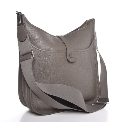 Hermes Taurillon Clemence Evelyne III GM Etain 3 of 8