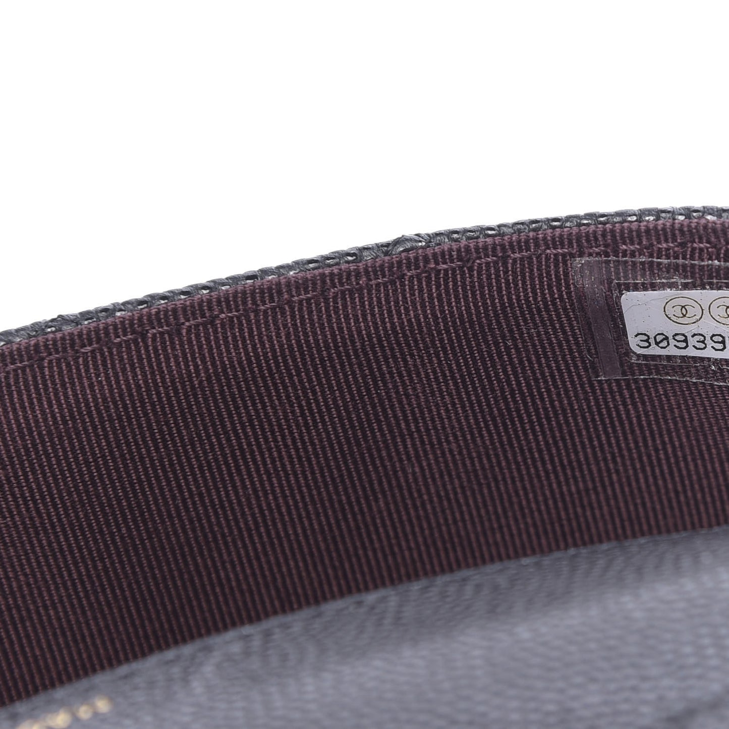 Caviar Quilted Glasses Case With Chain Black