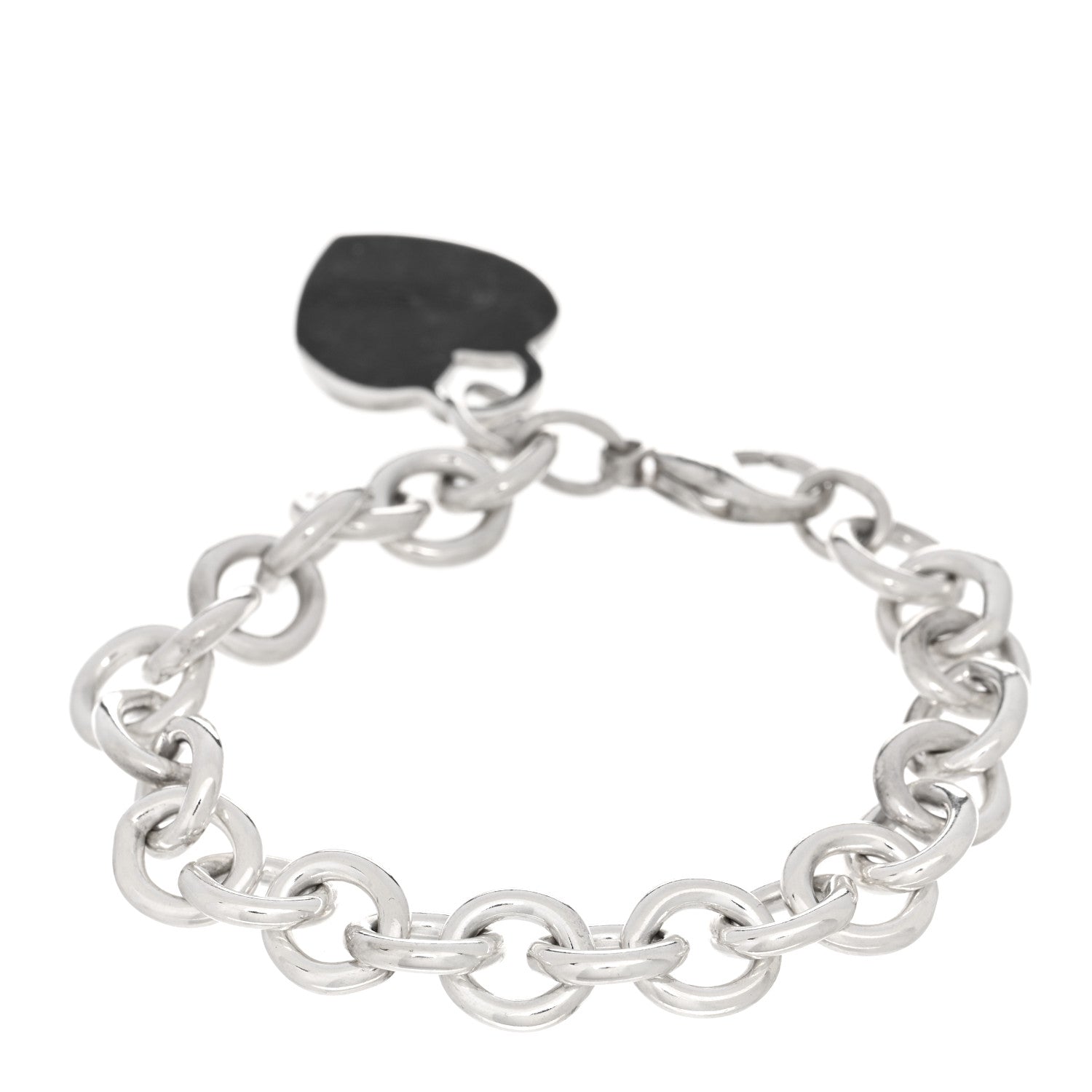 Tiffany Sterling Silver Heart Tag Charm Bracelet 2 of 3