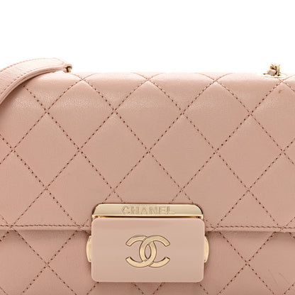 Chanel Sheepskin Quilted Mini Beauty Lock Flap Pink 5 of 13