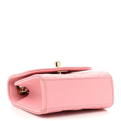 Chanel Lambskin Quilted Mini Trendy CC Clutch With Chain Pink 4 of 18