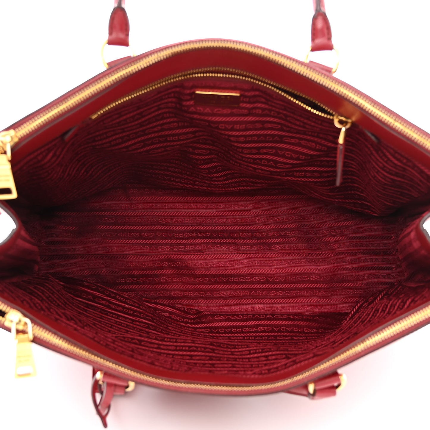 Saffiano Large Galleria Double Zip Tote Fuoco