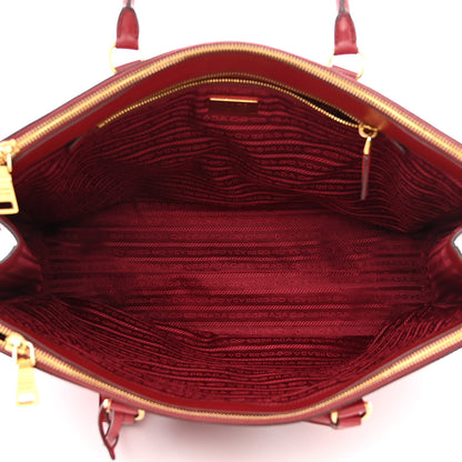 Prada Saffiano Large Galleria Double Zip Tote Fuoco 6 of 13