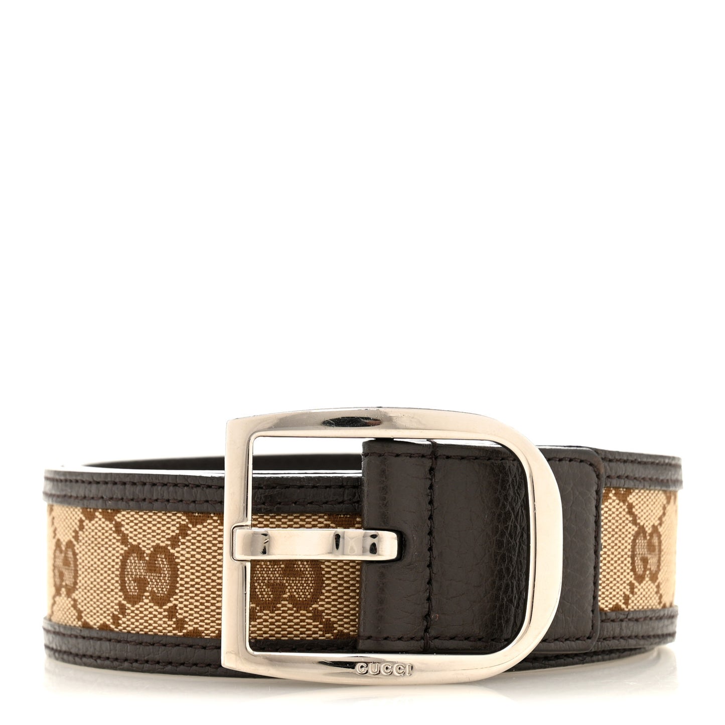 Monogram Dollar Calfskin 40mm Belt 80 32 Beige Ebony Testa Di Moro