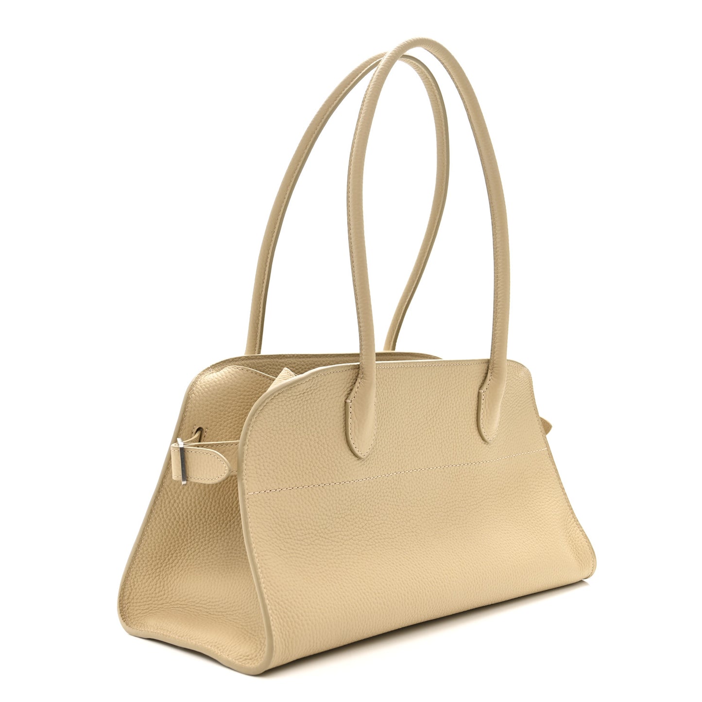 Matte Grained Calfskin Margaux Shoulder 12 Boulder