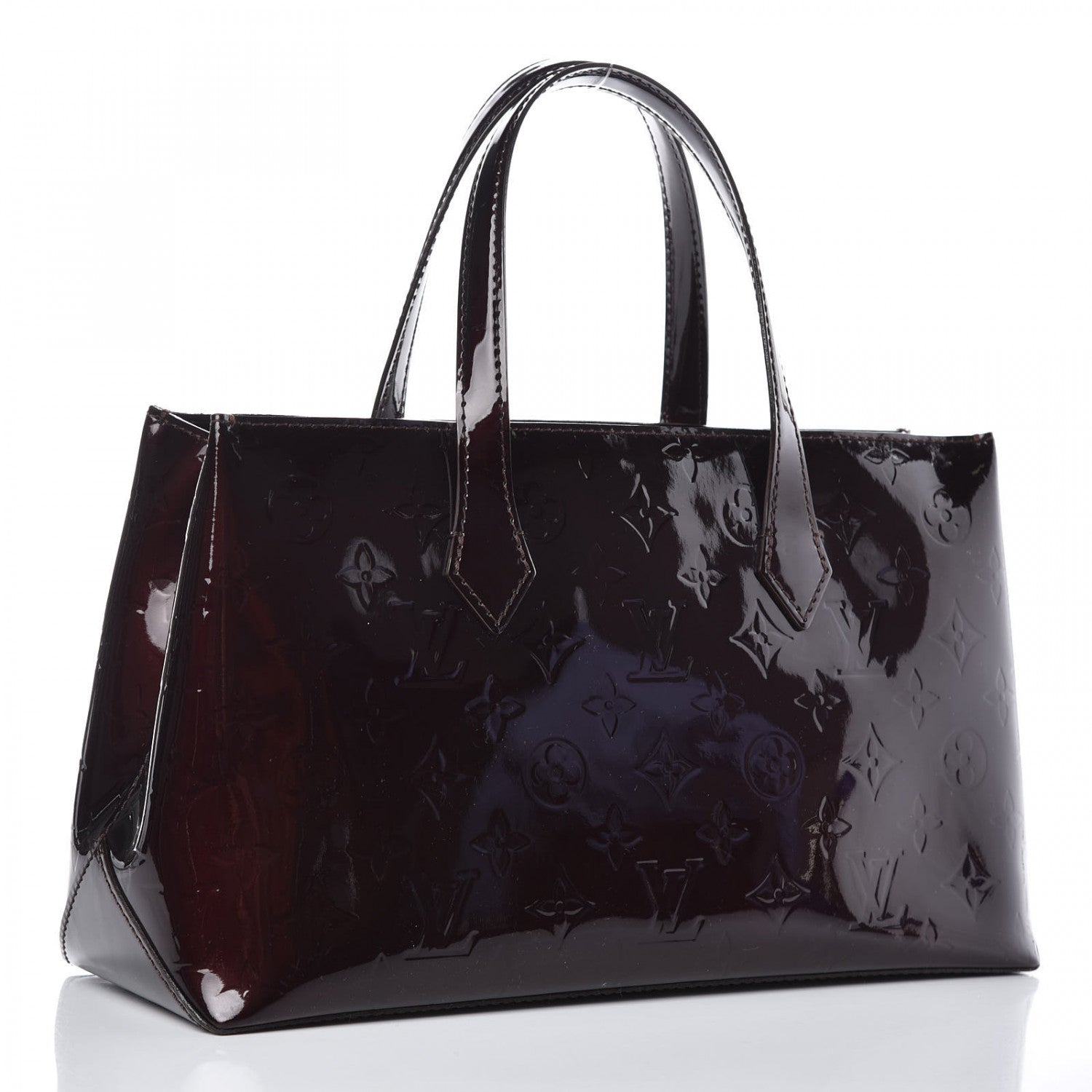 Louis Vuitton Vernis Wilshire PM Amarante 3 of 8