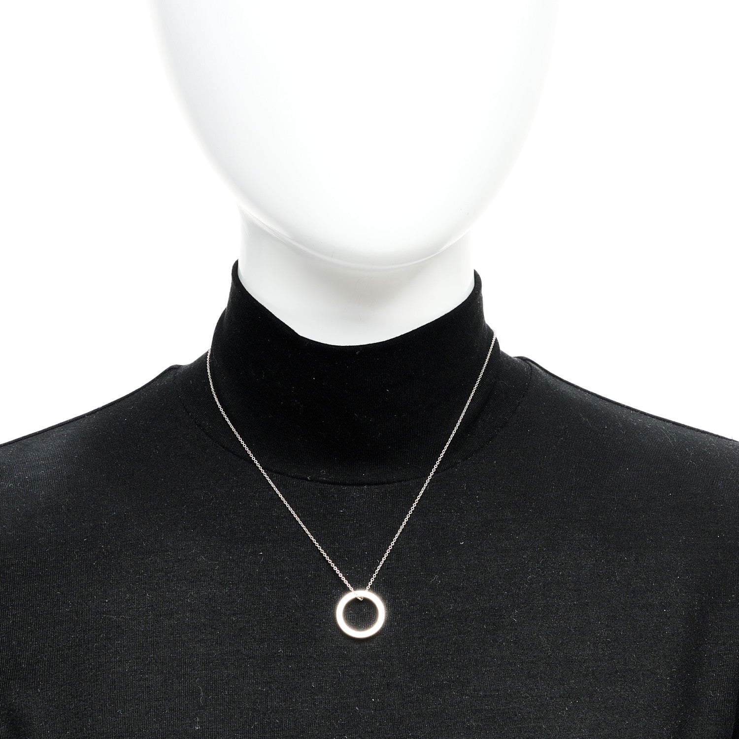 Tiffany Sterling Silver 1837 Circle Pendant Necklace 2 of 5