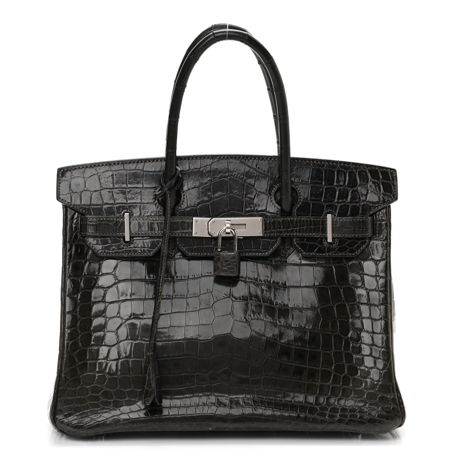 Hermes Shiny Niloticus Crocodile Birkin 30 Graphite 1 of 18