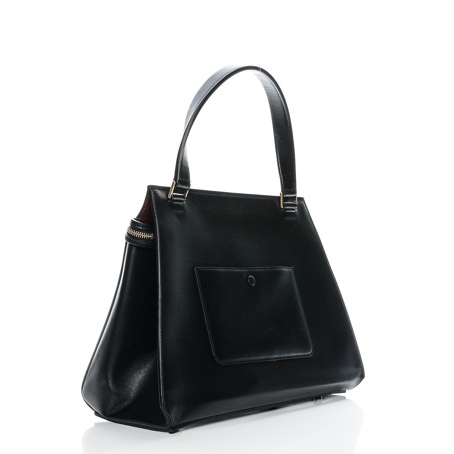 Celine Palmelato Calfskin Medium Edge Shoulder Bag Black 3 of 6