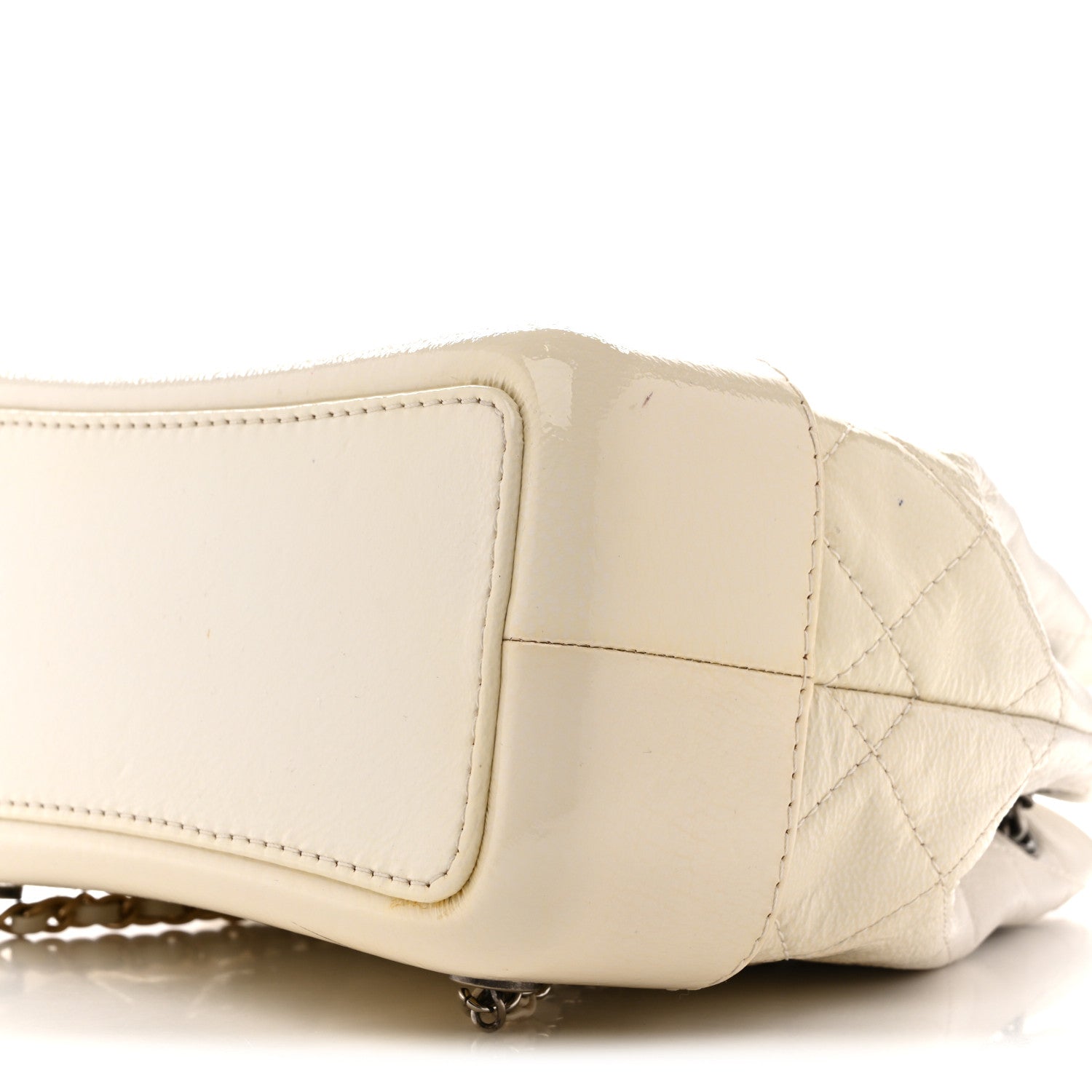 Chanel Patent Goatskin Quilted Small Gabrielle Backpack White 10 of 12