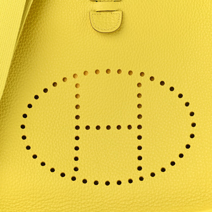 Hermes Taurillon Clemence Evelyne III PM Lime 8 of 10