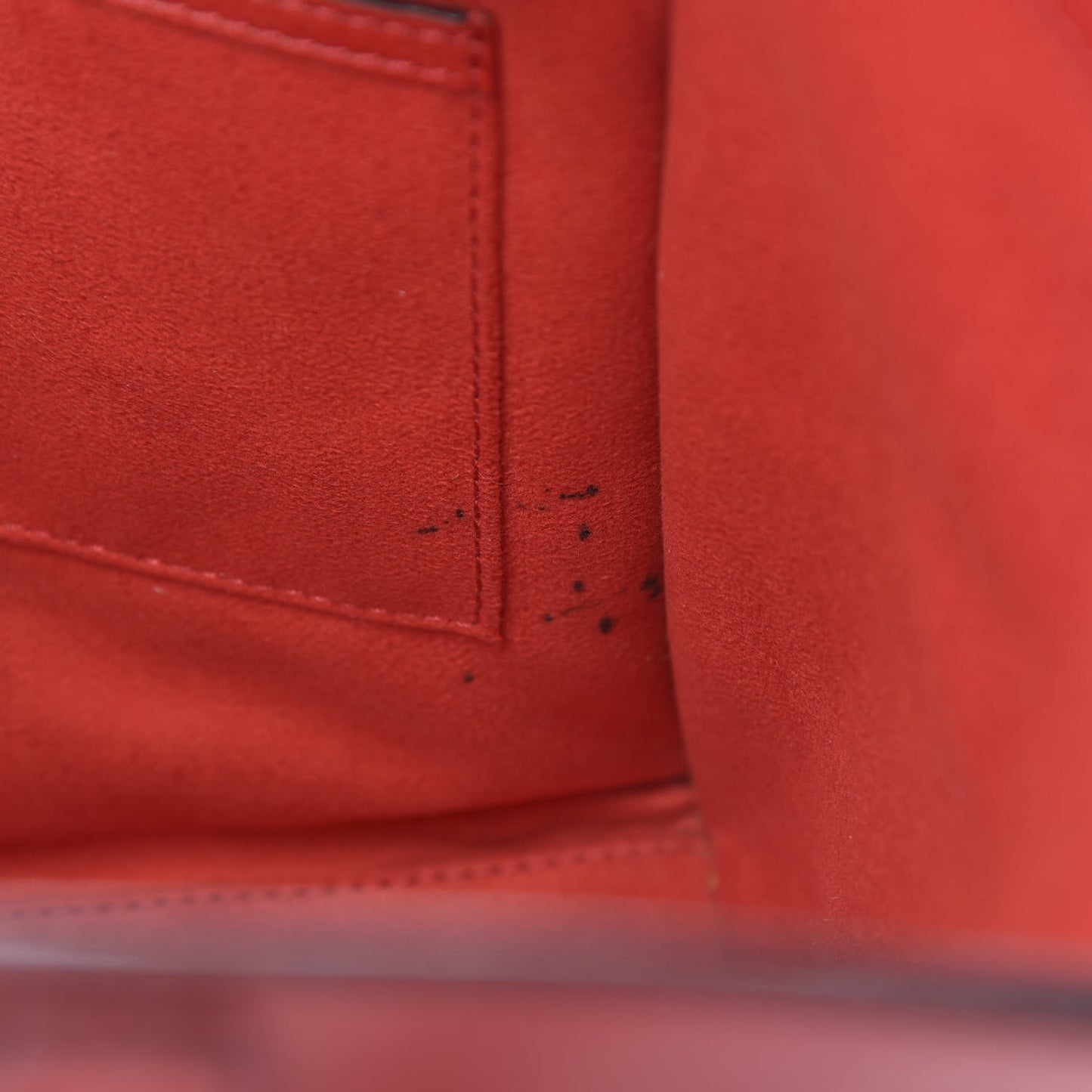Drummed Calfskin Micro Luggage Coquelicot