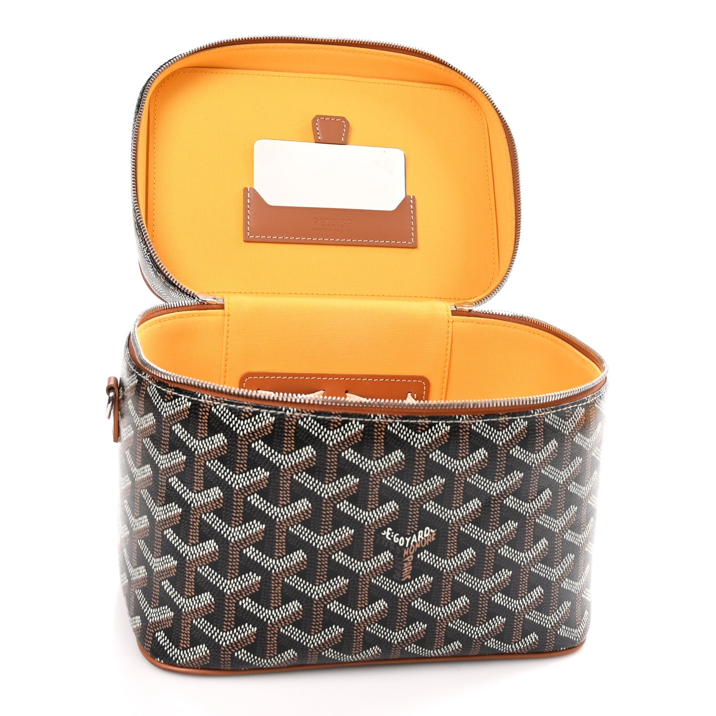 Goyardine Muse Vanity Case Black Gold