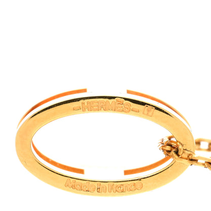 Hermes Lacquered Gold Pop H Pendant Necklace Black 4 of 4