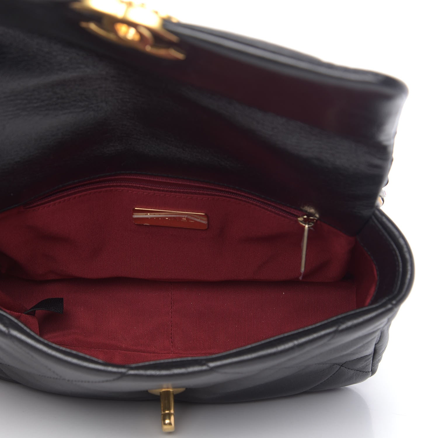 Chanel Goatskin Quilted Medium 19 Flap Black 5 of 10