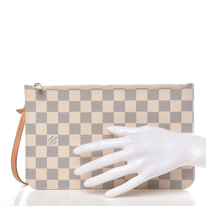 Louis Vuitton Damier Azur Neverfull MM GM Pochette 2 of 12