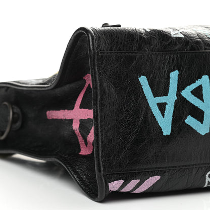 Balenciaga Agneau Graffiti All Over Classic Hardware City Black Multicolor 9 of 10