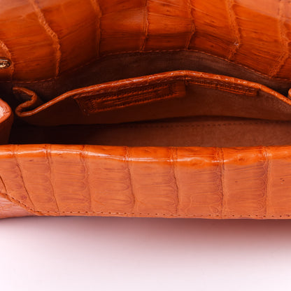 Nancy Gonzalez Crocodile Envelope Clutch Orange 4 of 4