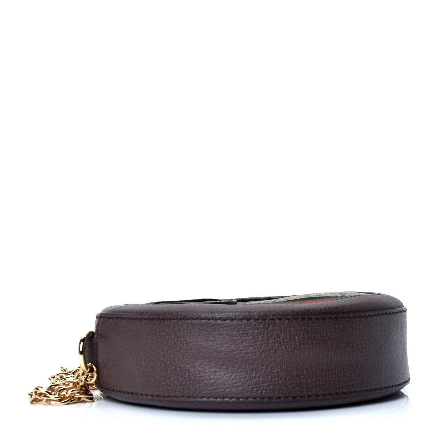 Gucci GG Supreme Monogram Web Mini Ophidia Round Shoulder Bag Brown 3 of 4