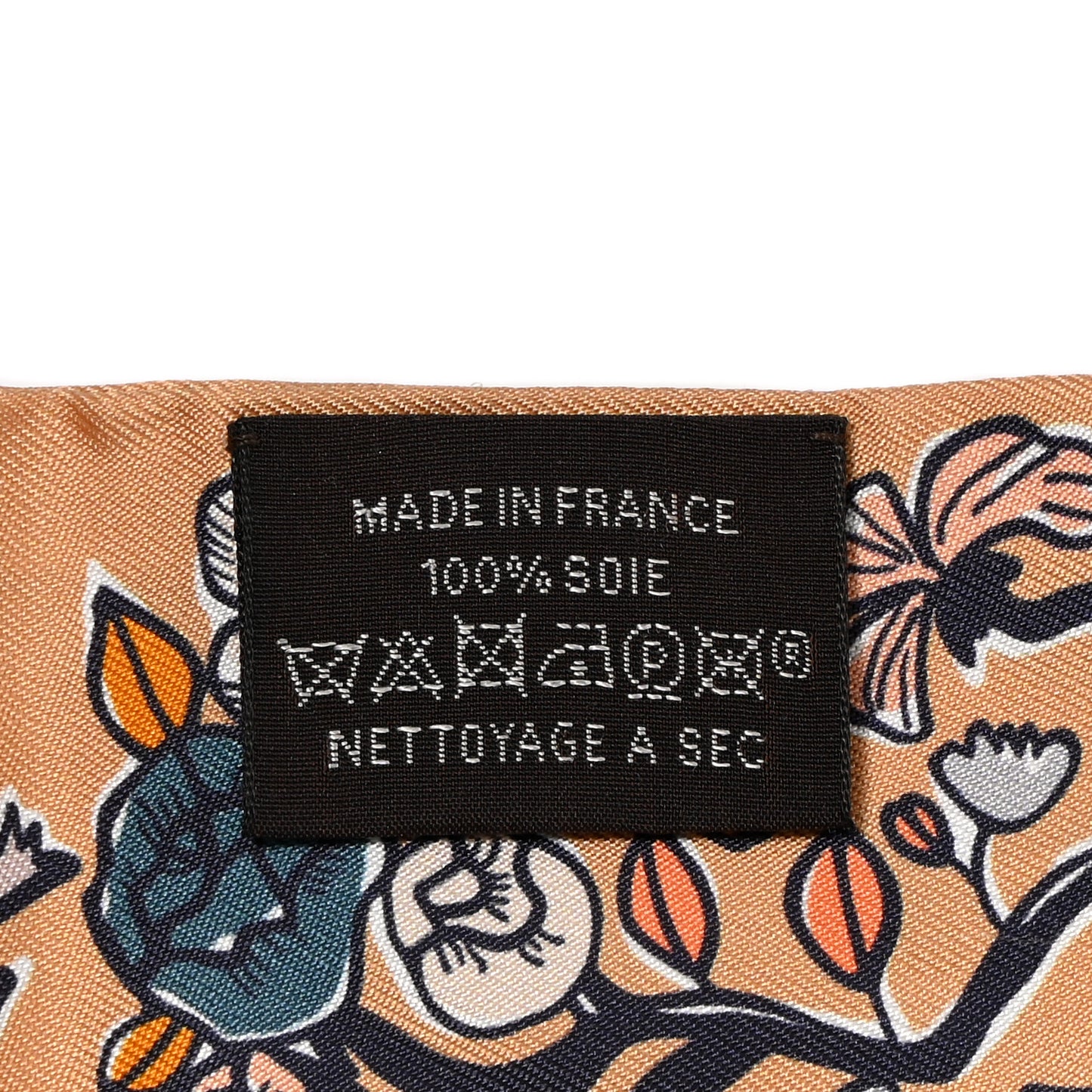 Silk Mille Et Un Lapins Twilly Beige Dore Abricot White