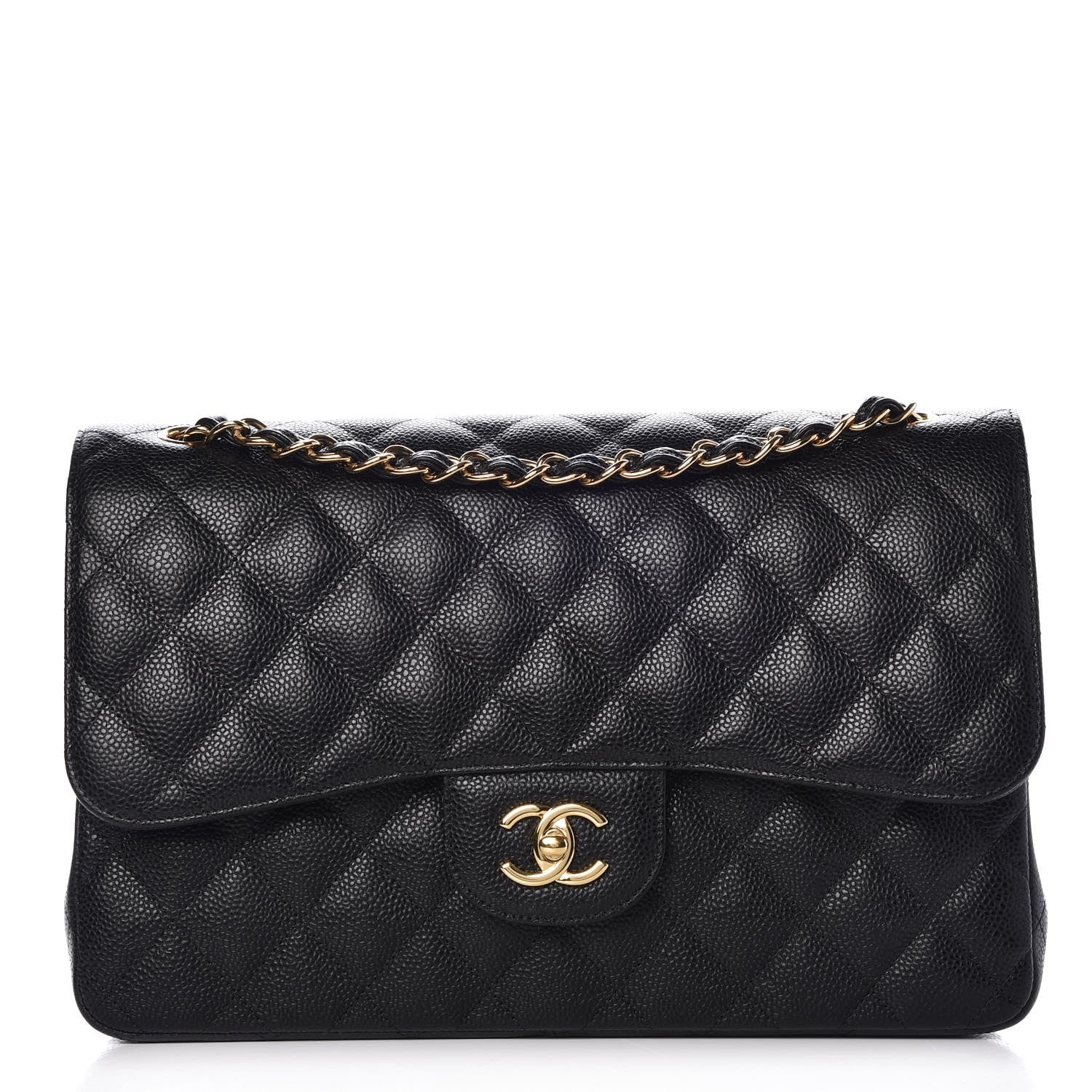 Chanel Caviar Quilted Jumbo Double Flap Black 1 of 9
