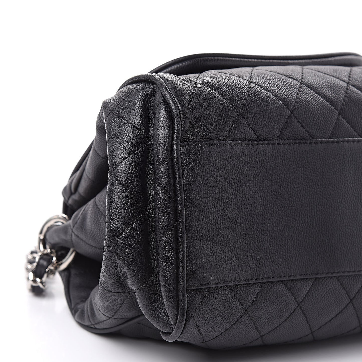 Caviar Quilted Timeless Accordion Flap Black