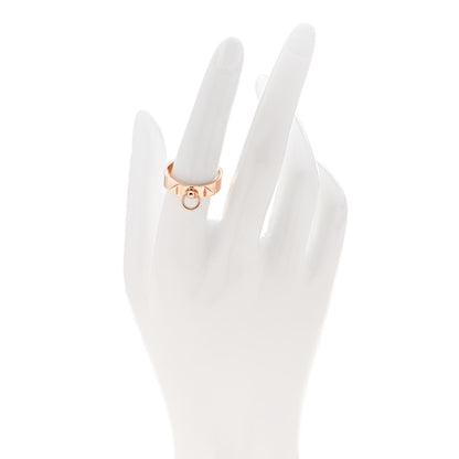 Hermes 18K Rose Gold PM Collier De Chien Ring 55 7.25 2 of 5