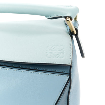 Loewe Calfskin Medium Puzzle Bag Aqua Light Blue Stone Blue 8 of 11