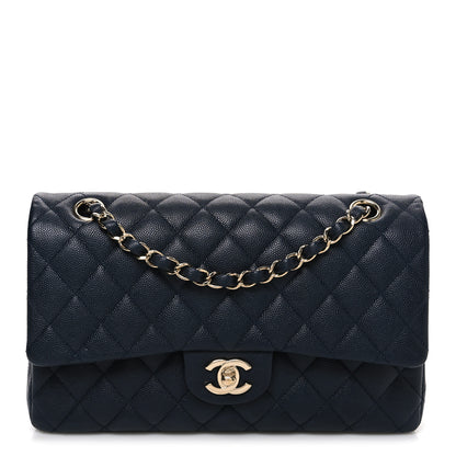 Chanel Caviar Quilted Medium Double Flap Navy 1 of 11